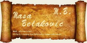 Maša Belaković vizit kartica